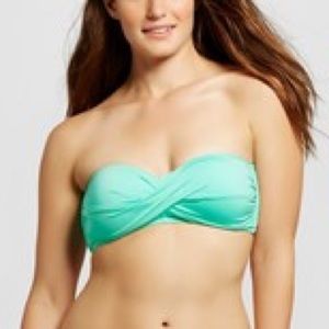 Teal Bandeau Bikini Top